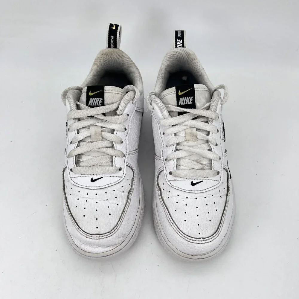 Nike Air Force 1 LV8 Utility PS Overbranding Black White AV4272-100 Size 1Y
